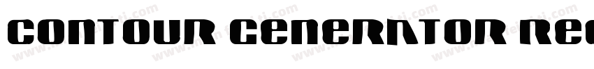 Contour Generator Regular字体转换
